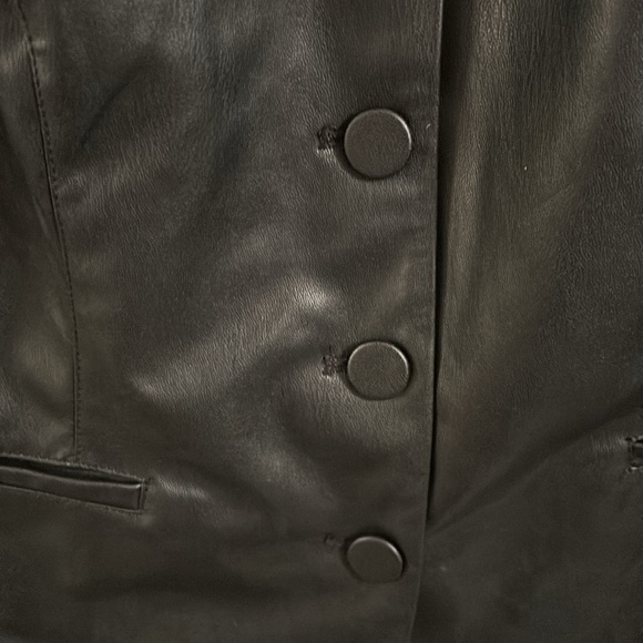 ZARA Black Faux Leather Vest - Picture 7 of 12